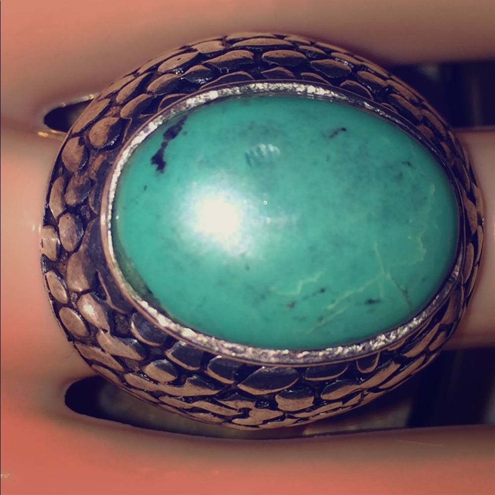 Sterling Silver Turquoise Ring Size 8